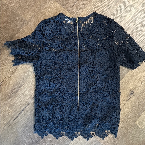 Nanette Lepore navy Lace Top - Picture 4 of 7